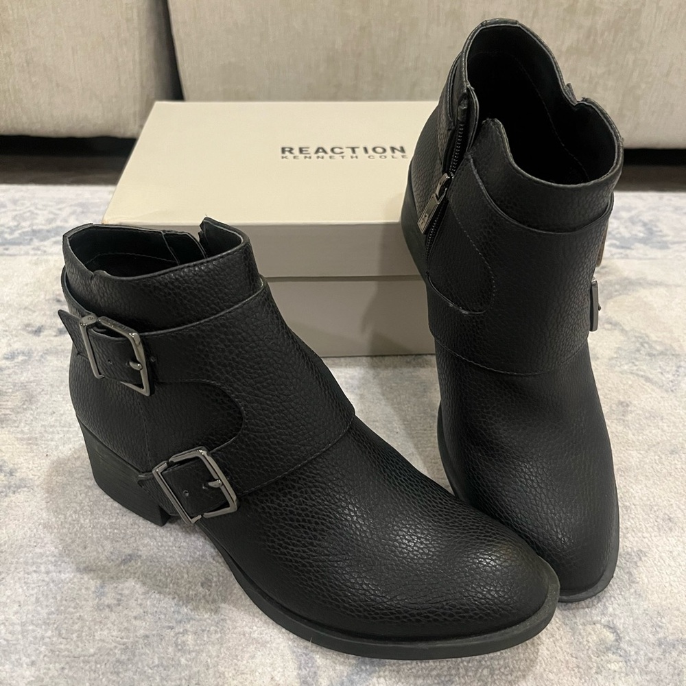 Kenneth Cole Black Ankle Boots